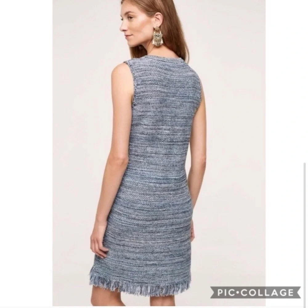 Anthropologie Holding Horses Tweed Fringe Dress XS - Picture 4 of 10